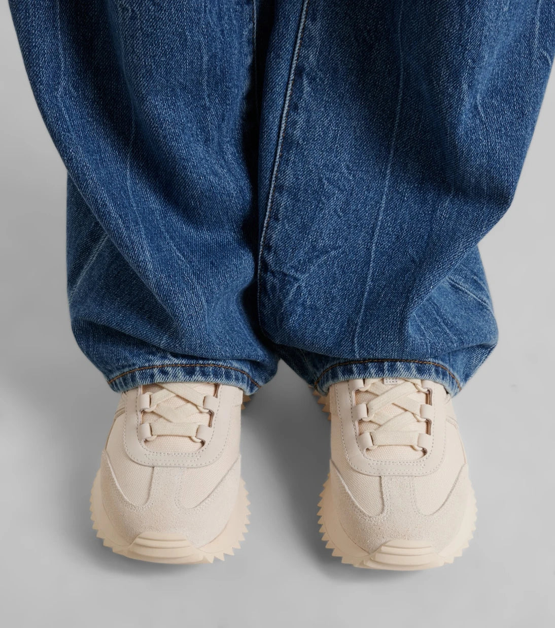 Moncler - Pacey2 suede-trimmed sneakers