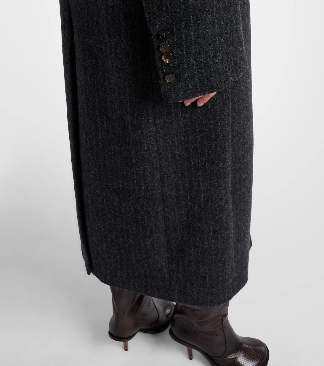 Dries Van Noten - Chalk stripe wool coat