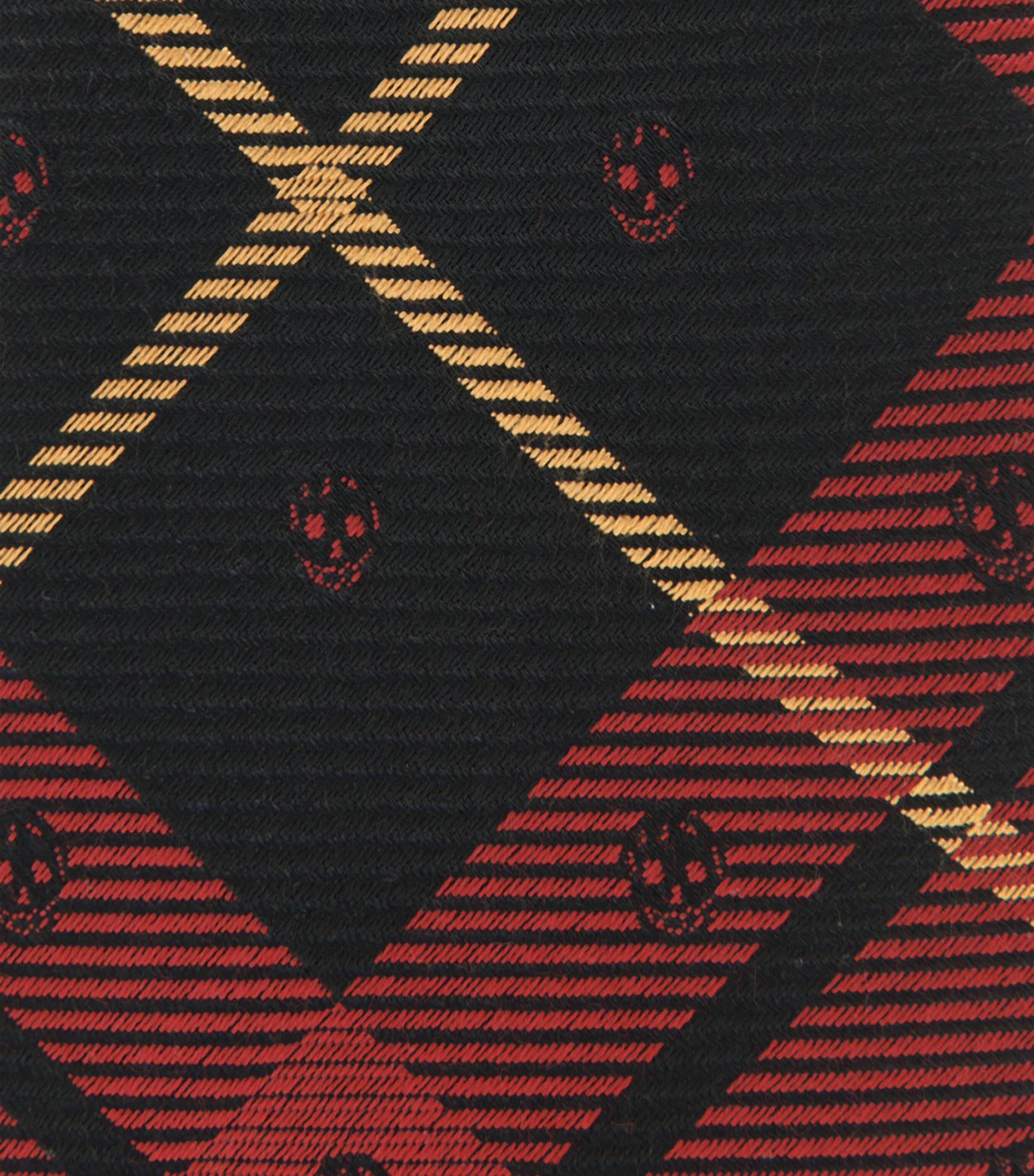 McQueen Silk Skull Tartan Tie