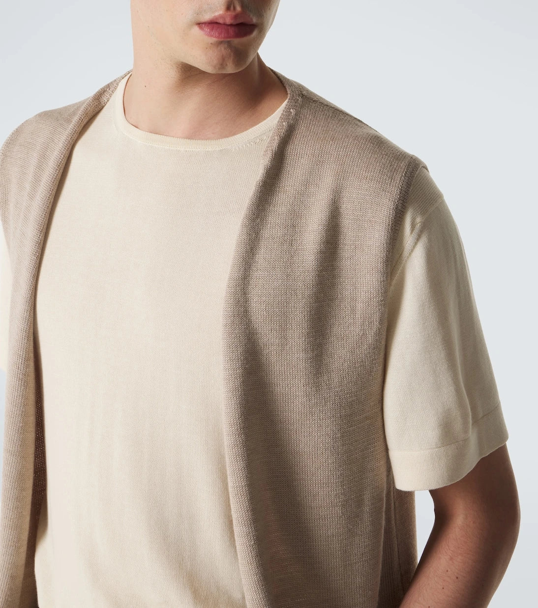 Stòffa - Knitted wool and silk vest
