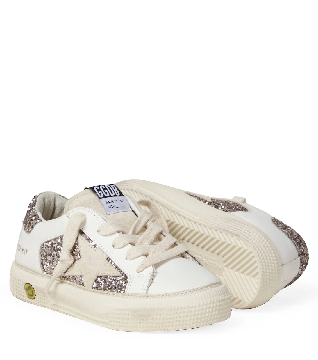 Golden Goose Kids - حذاء رياضي May جلد جليتر