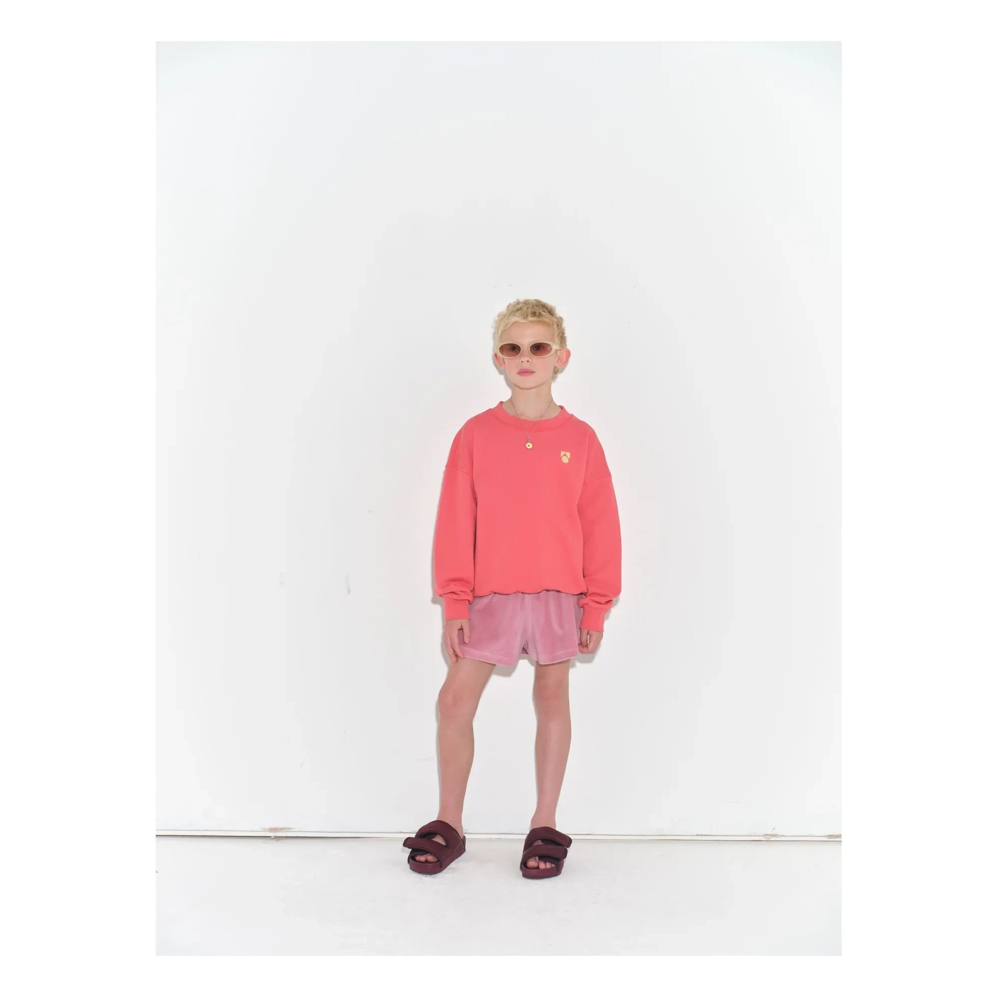 Main Story - Organic Cotton Bubble Sweat | Rhubarb colour