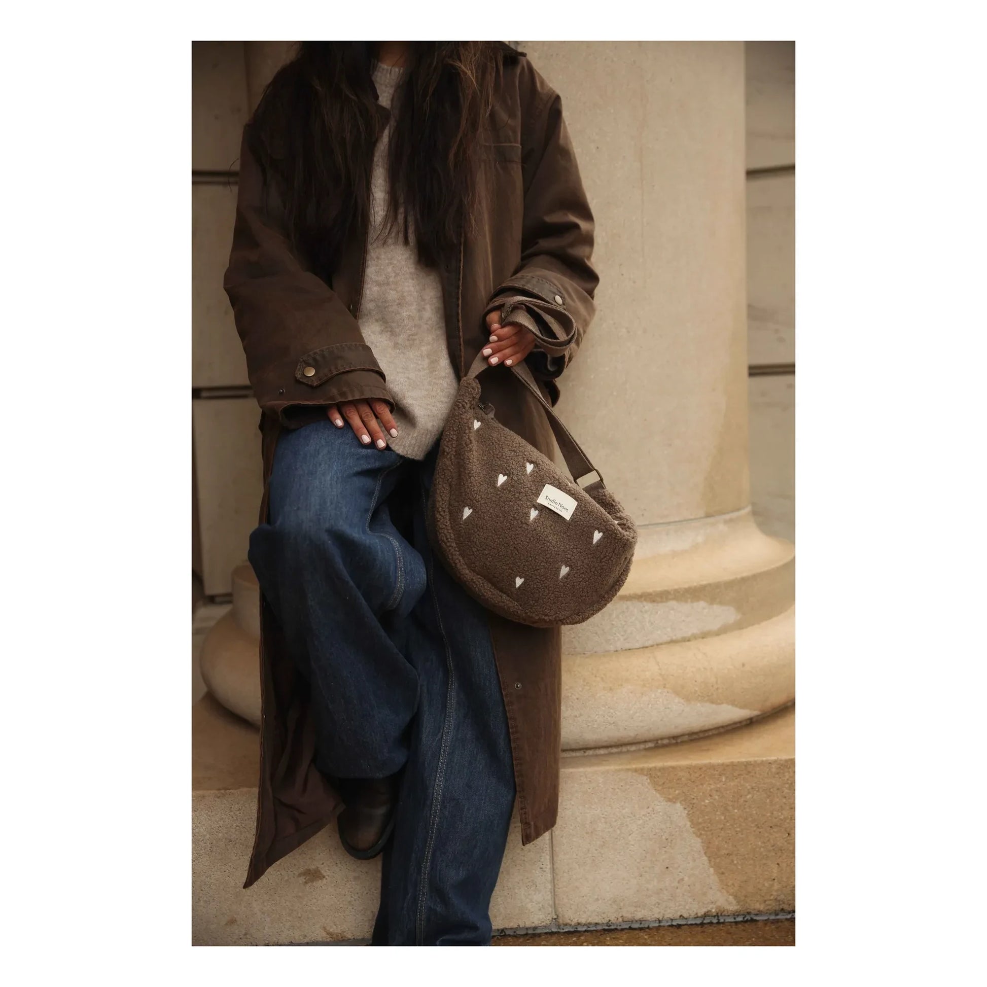 Studio Noos - Hearts fanny pack | Brown