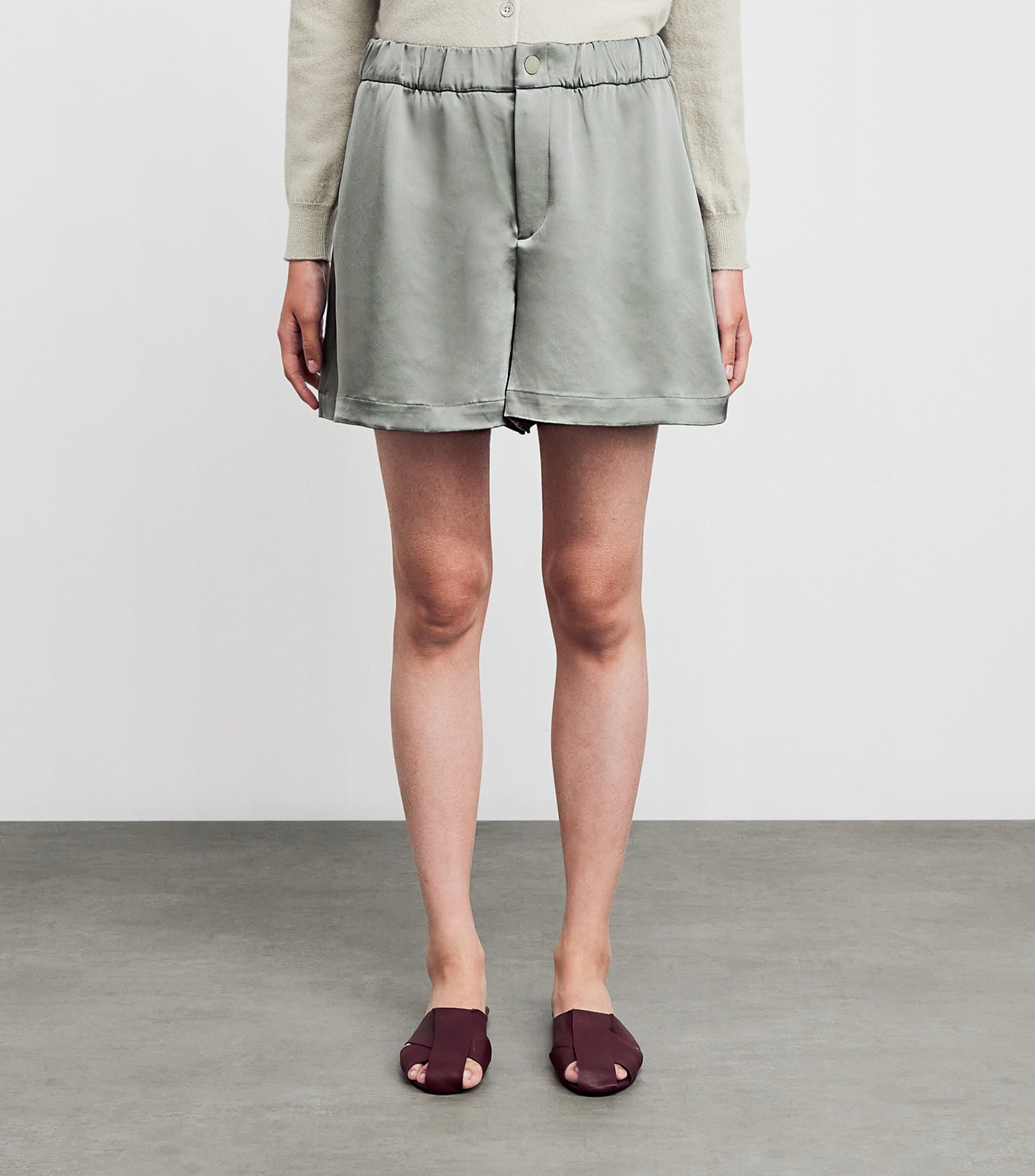 Green High-Rise Sarka Shorts