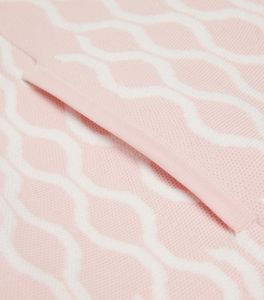 Pink Jacquard-Knit Mini Dress