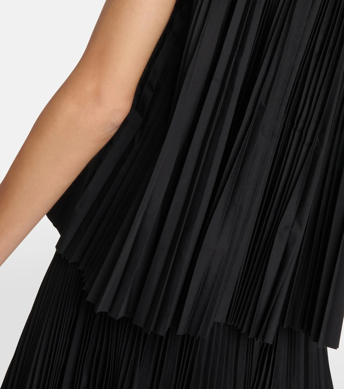Sacai - Pleated cotton jersey T-shirt