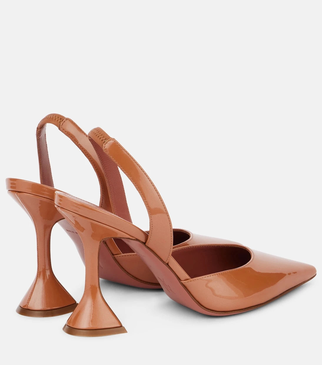 Amina Muaddi - Holli Sling 95 patent leather pumps