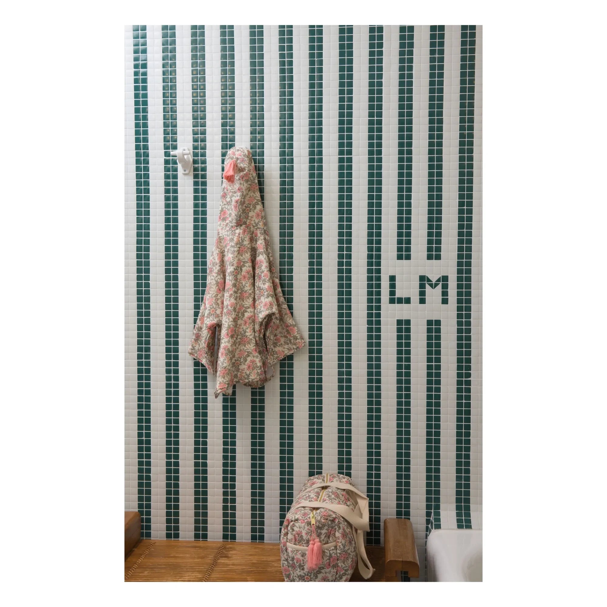 Louise Misha - Maelou bath cape in organic cotton | Pink