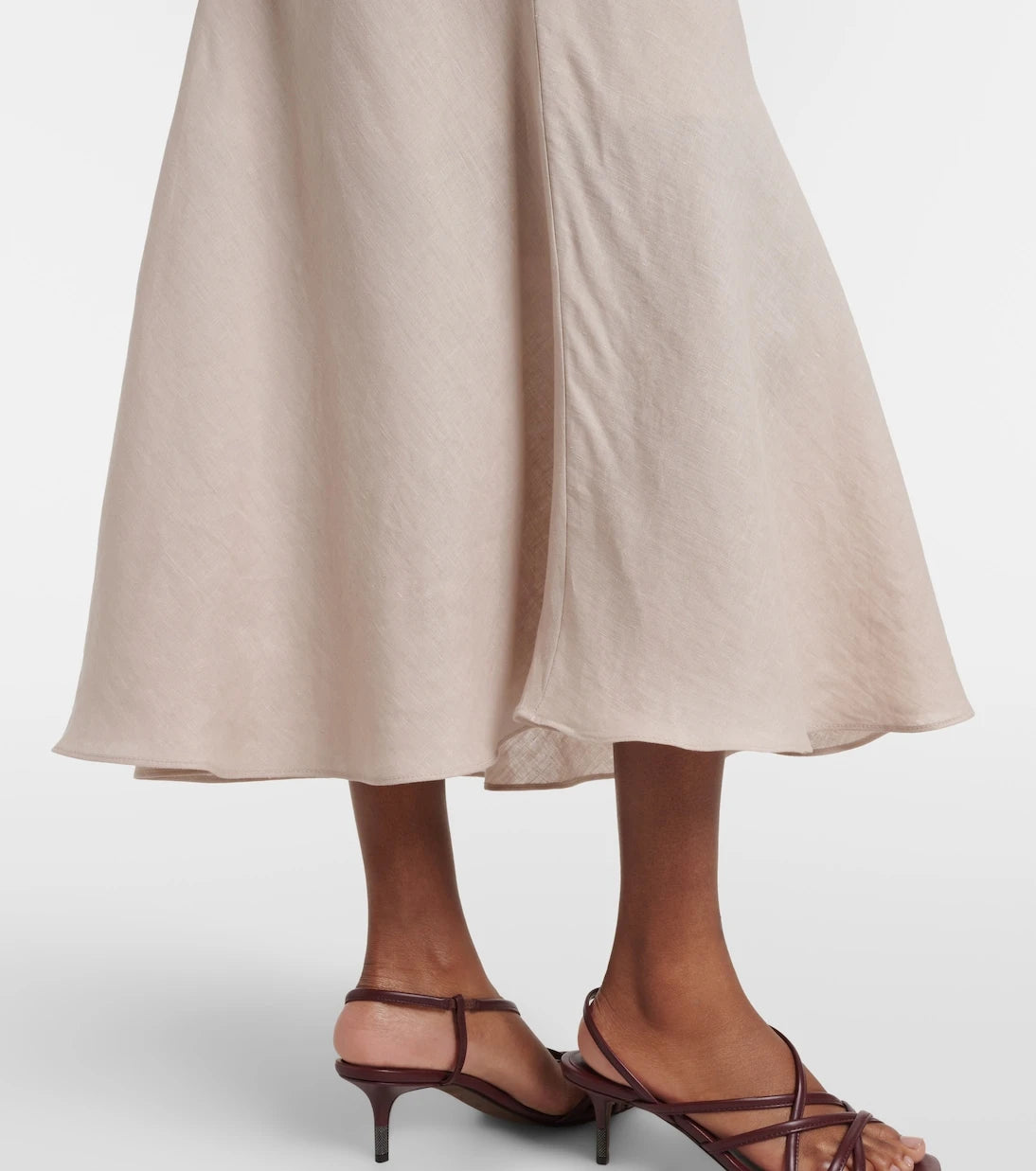 Brunello Cucinelli - Linen midi skirt
