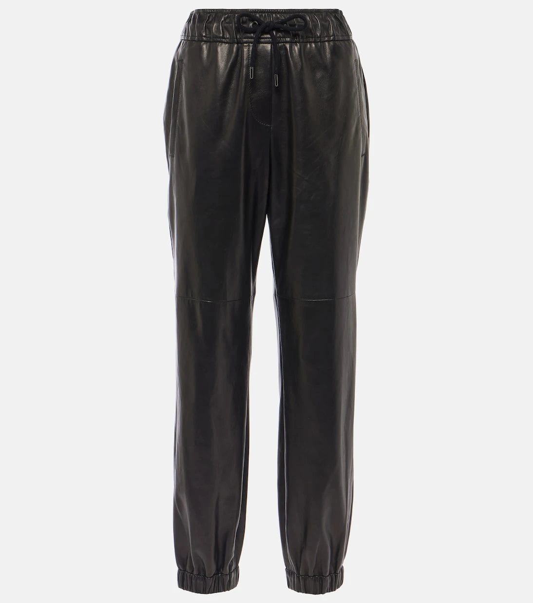 Brunello Cucinelli - Leather straight pants