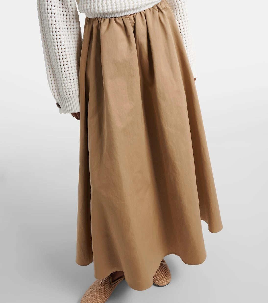 Brunello Cucinelli - Cotton-blend midi skirt