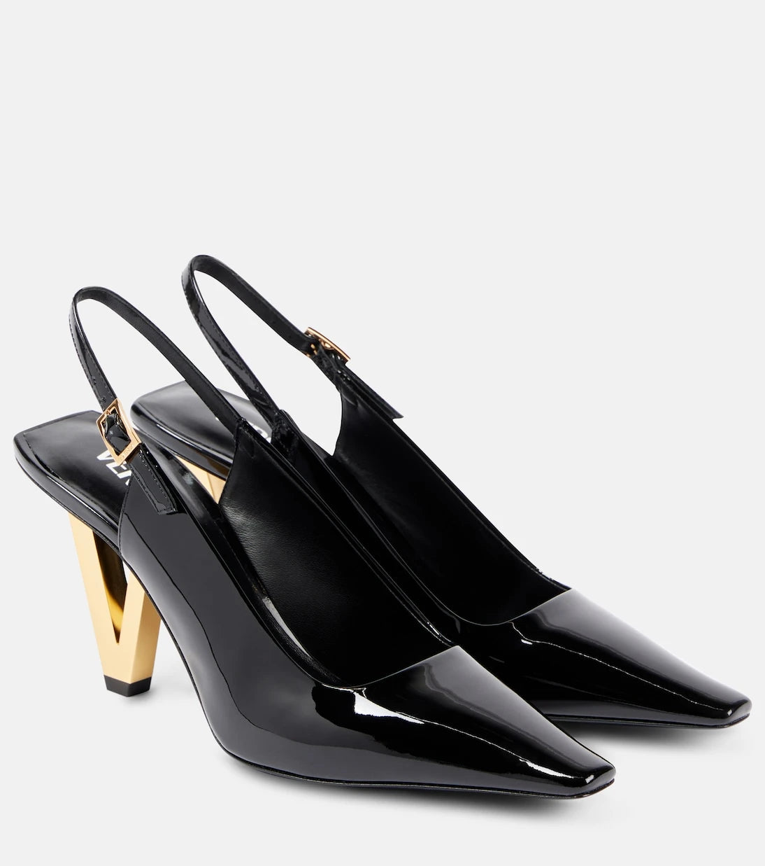 Versace - Patent leather slingback pumps