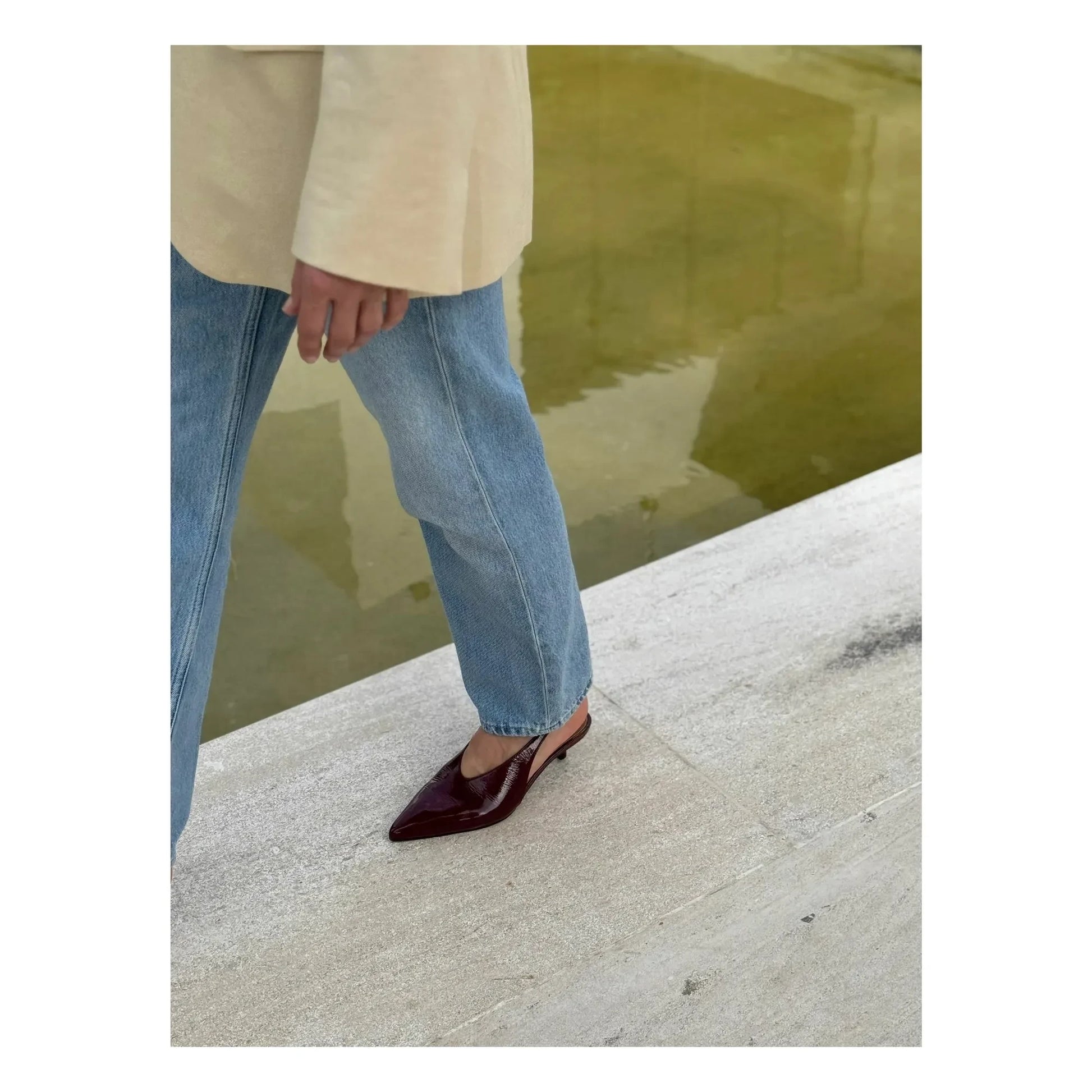 Lachoix - Slingback Heels | Burgundy