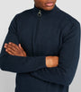 Cotton Half-Zip Sweater NAVY