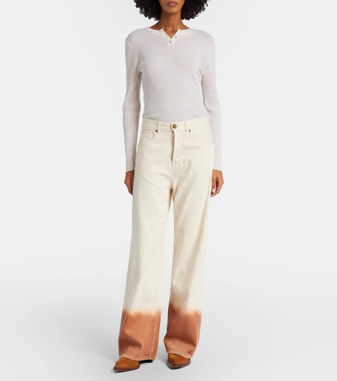 Alanui - Shades Of Eden wide-leg jeans