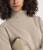 Beige Cashmere Rollneck Sweater
