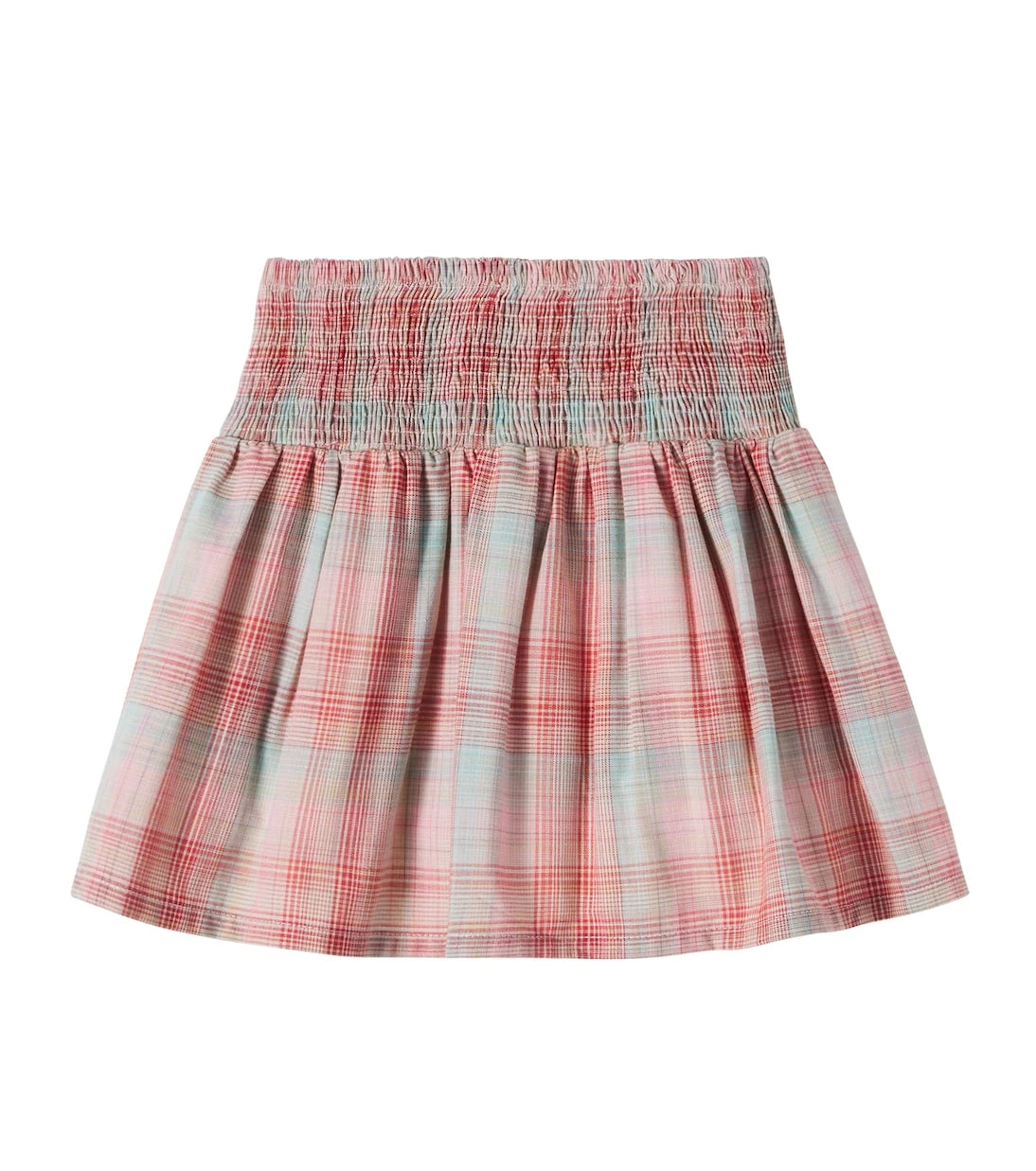 Bebe Organic - Nicole plaid shirred cotton skirt