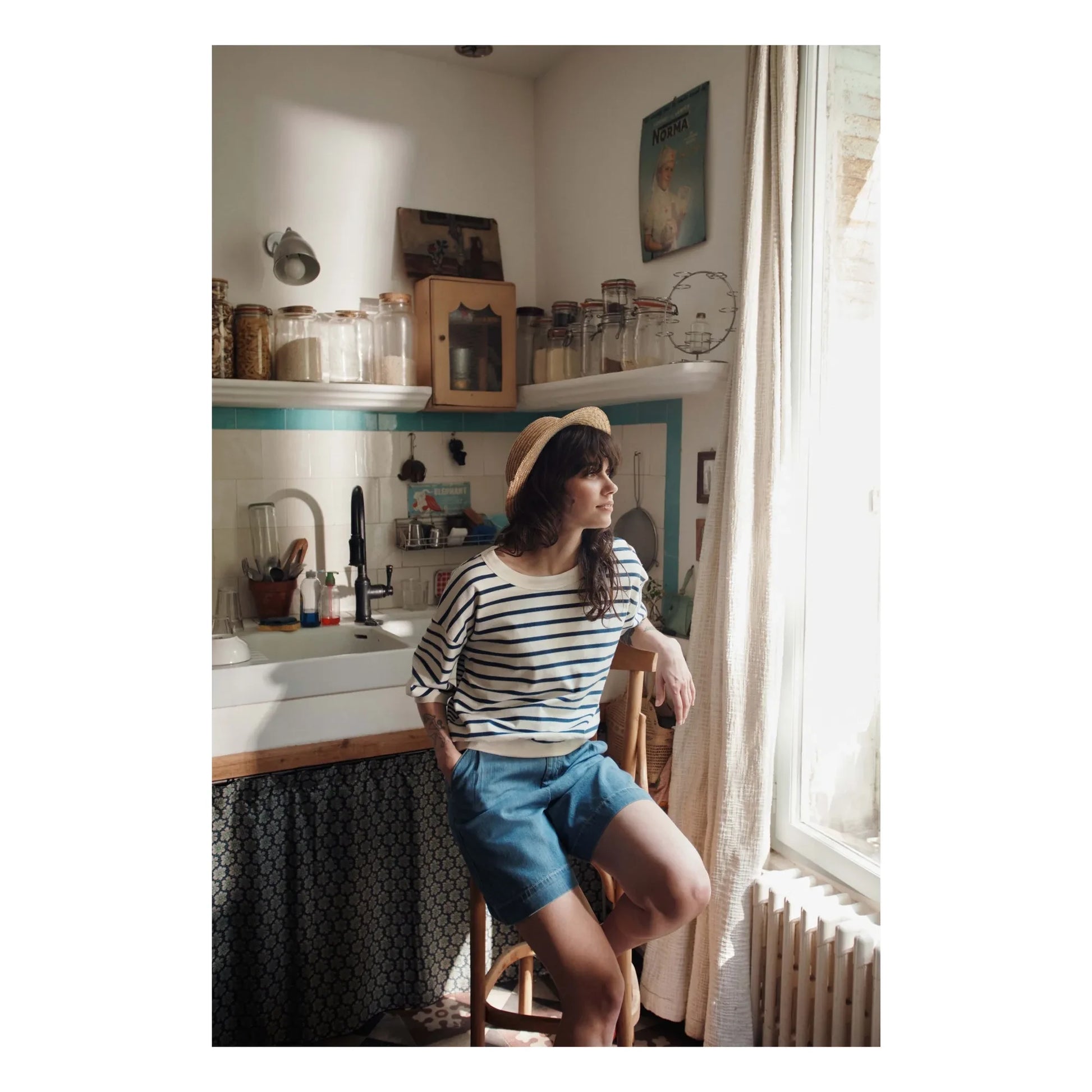 Emile et Ida - Sweat Marinière Organic Cotton | Navy blue