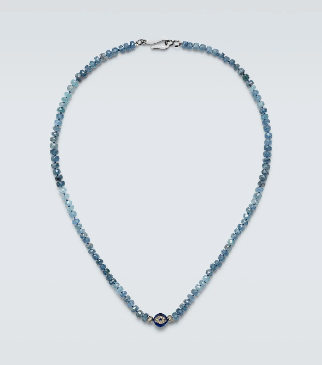 Ileana Makri - Sterling silver beaded necklace with gemstones