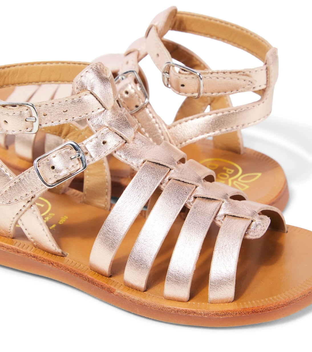 Pom d'Api - Plagette Gladiator metallic leather sandals
