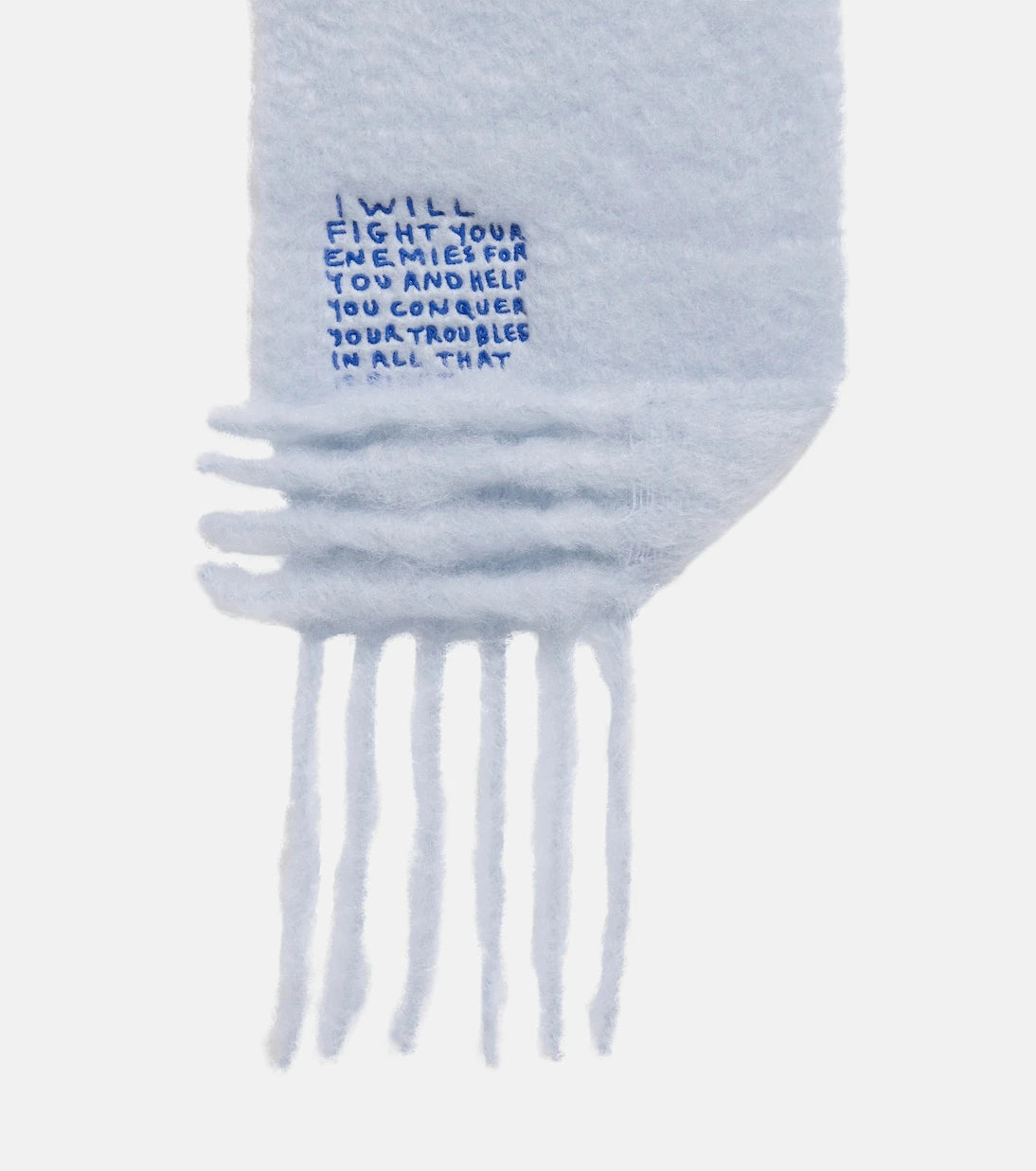 Loewe - Embroidered mohair and wool-blend scarf