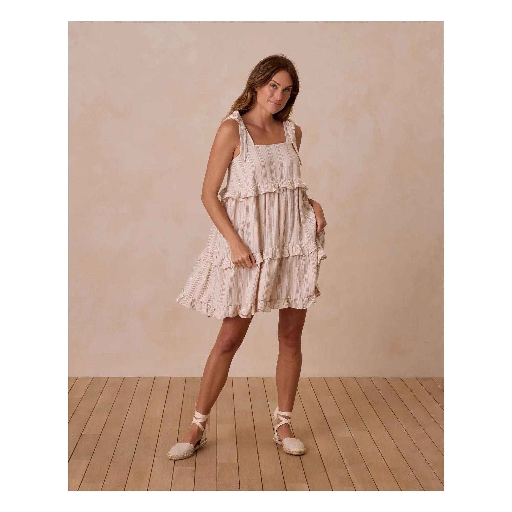 Rylee + Cru - Volant dress | Ivory