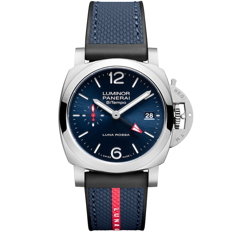 Panerai Stainless Steel Luminor Quaranta BiTempo Luna Rossa Watch 40mm