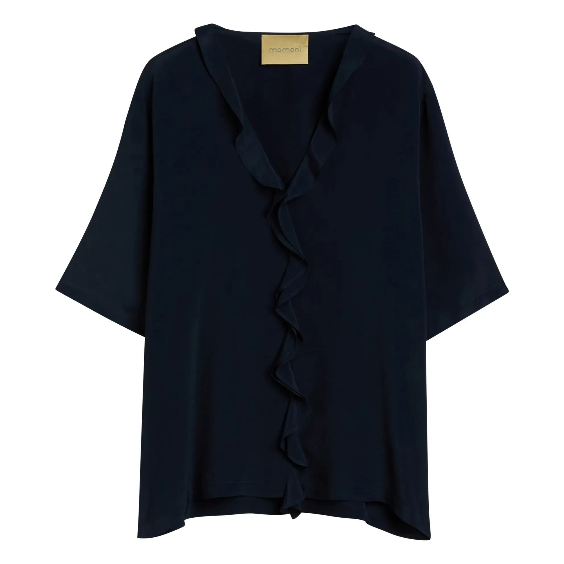 Momoni - Salvia short-sleeve blouse | Navy blue