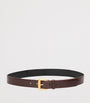 Beige Polished Leather Belt