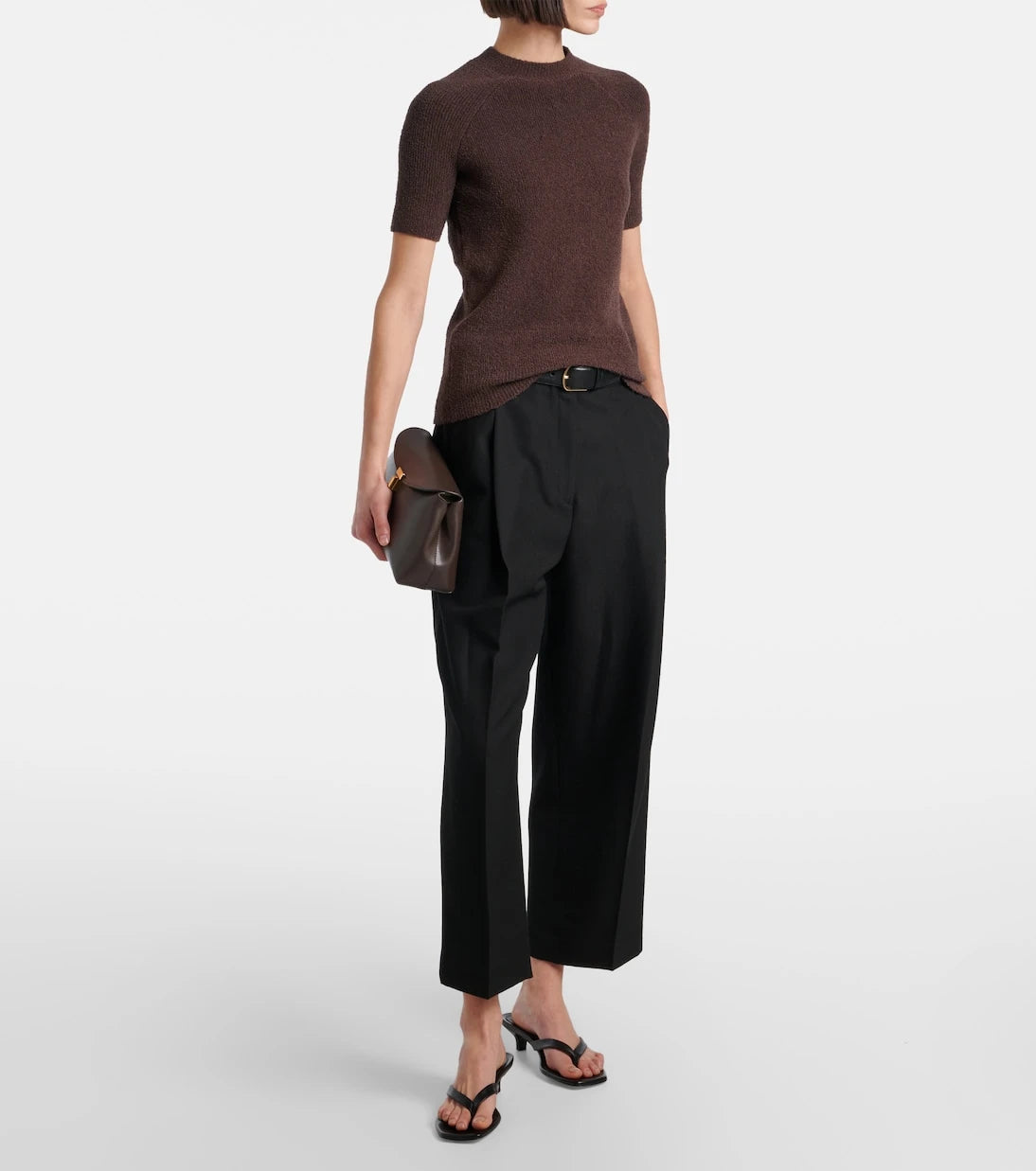 Toteme - Knitted cotton-blend terry top