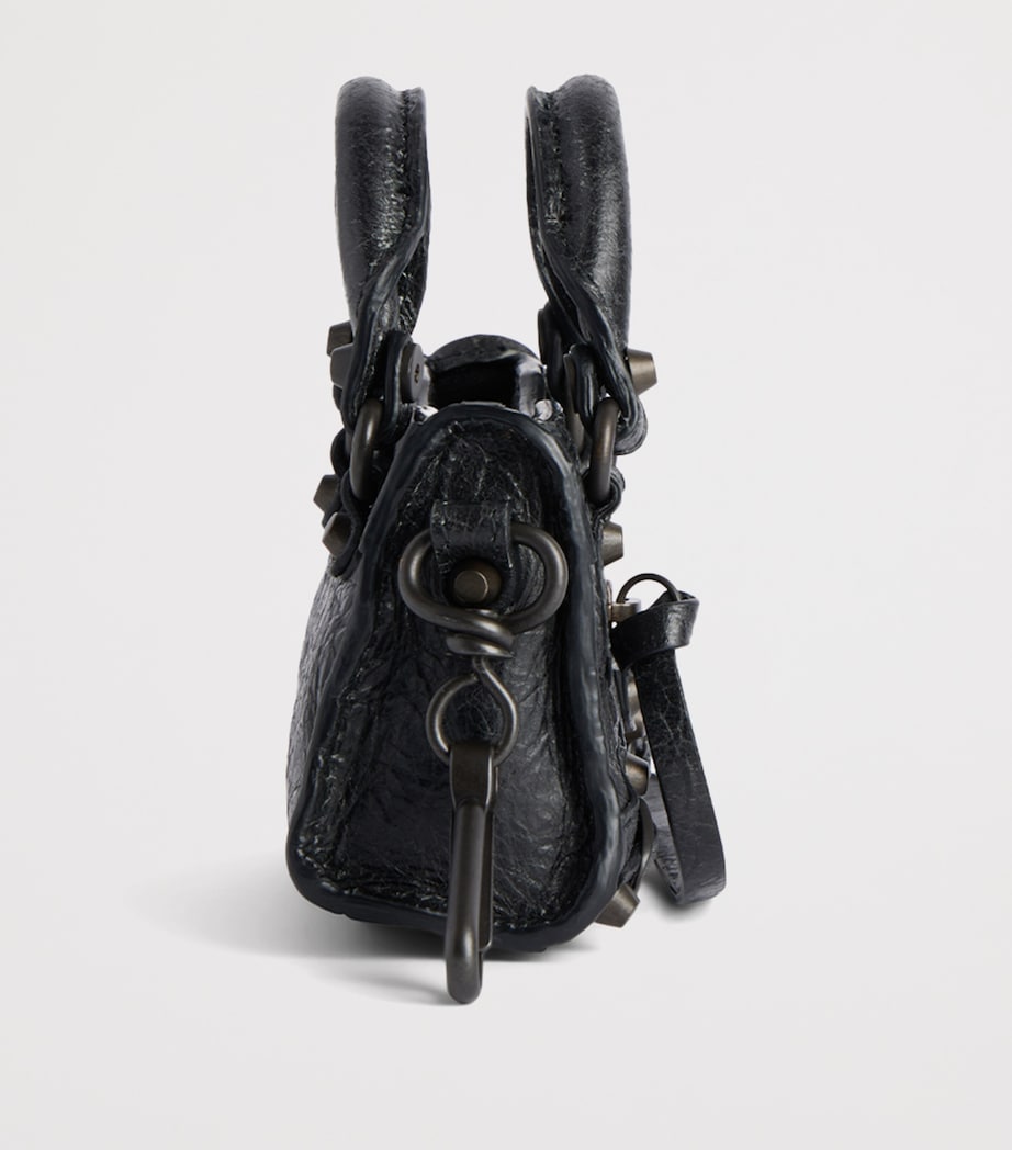 Balenciaga Black Micro Leather Le City Bag Charm