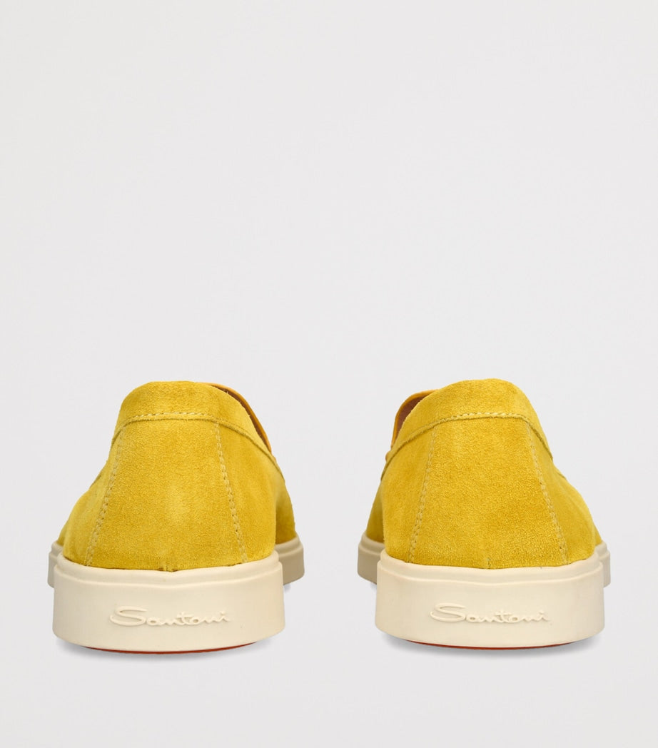 Yellow Suede Loafers