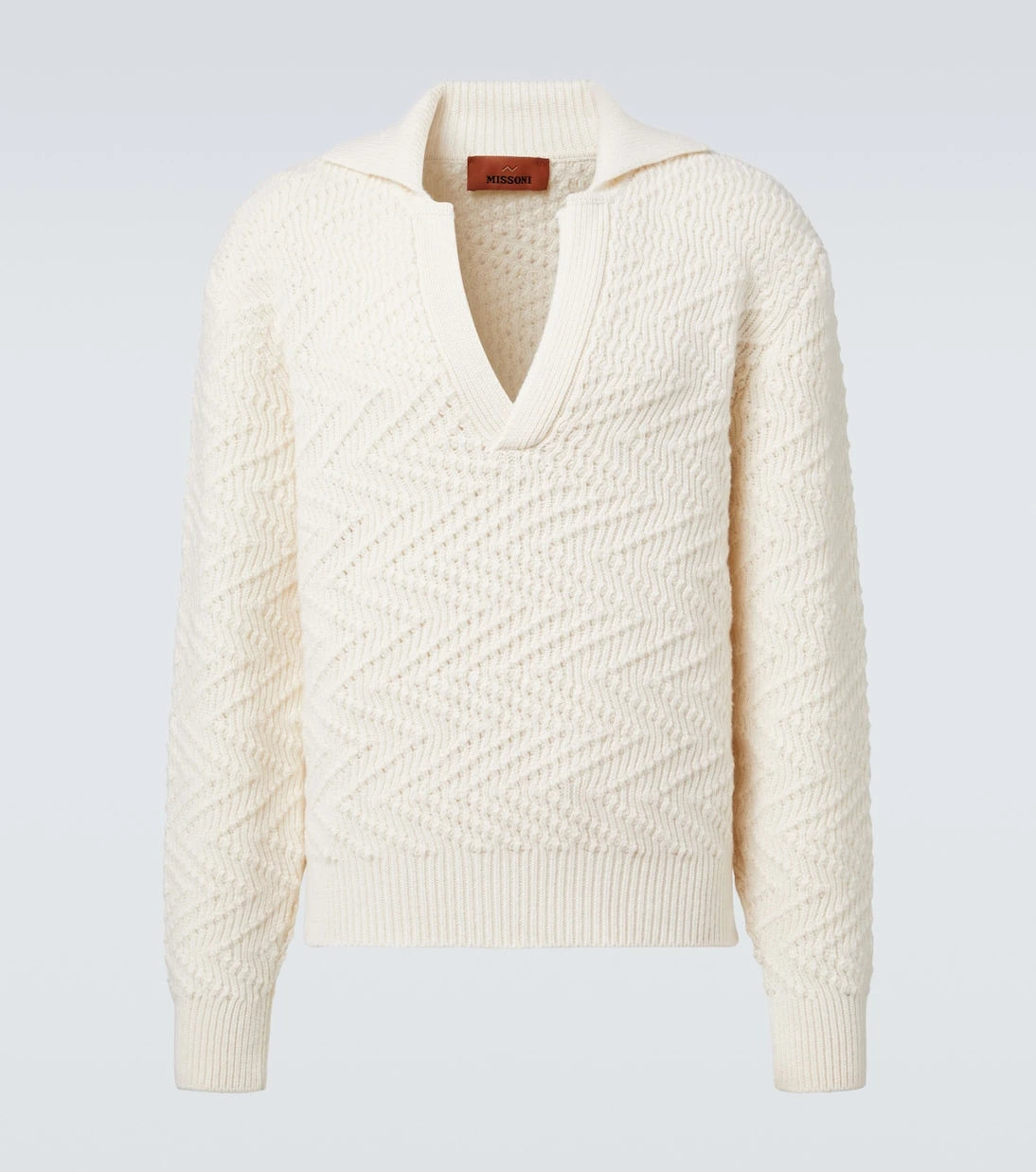 Missoni - Zigzag wool-blend polo sweater