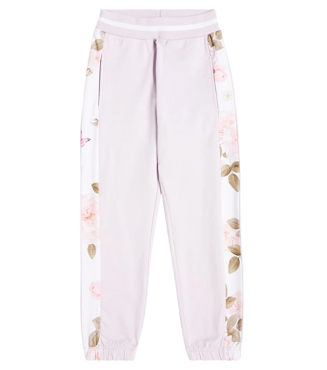 Monnalisa - Floral cotton-blend jersey sweatpants