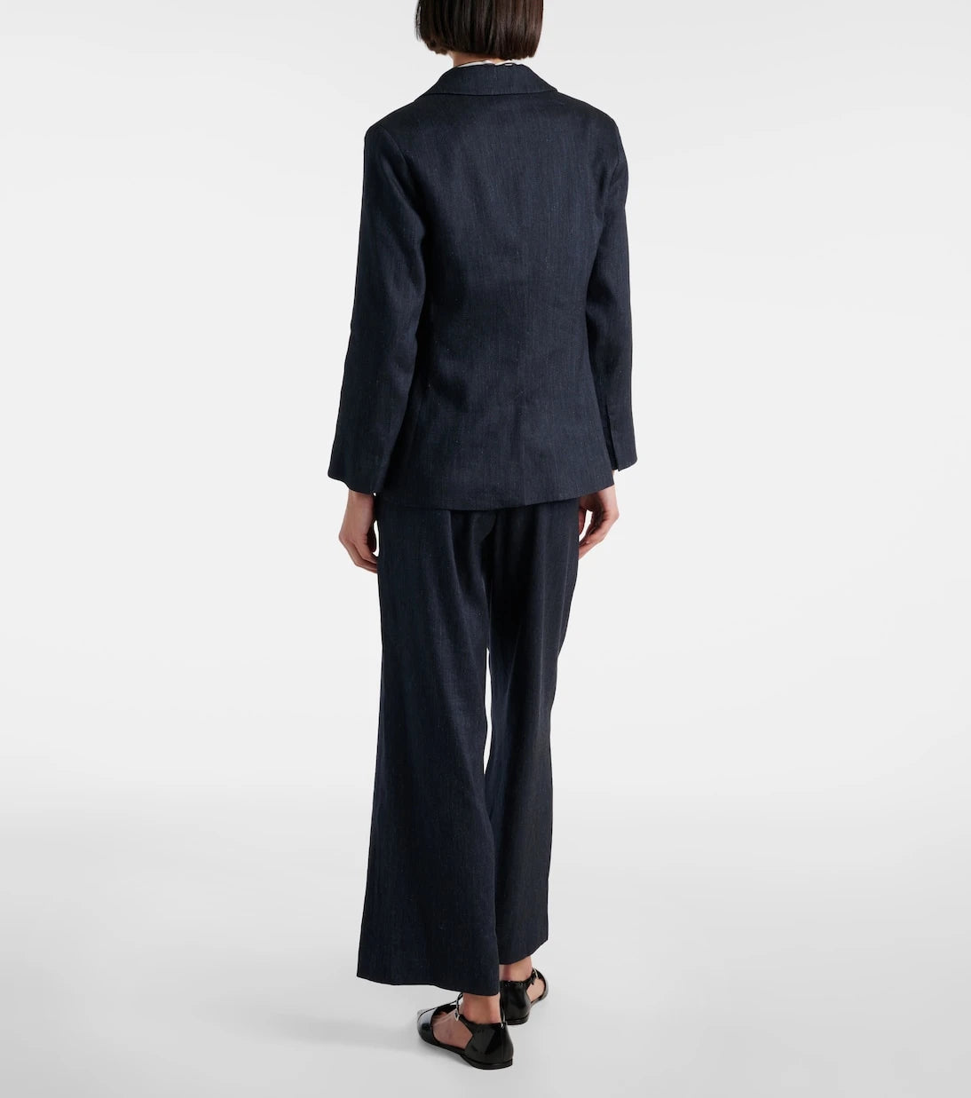 'S Max Mara - Derna keten karışımlı dimi blazer