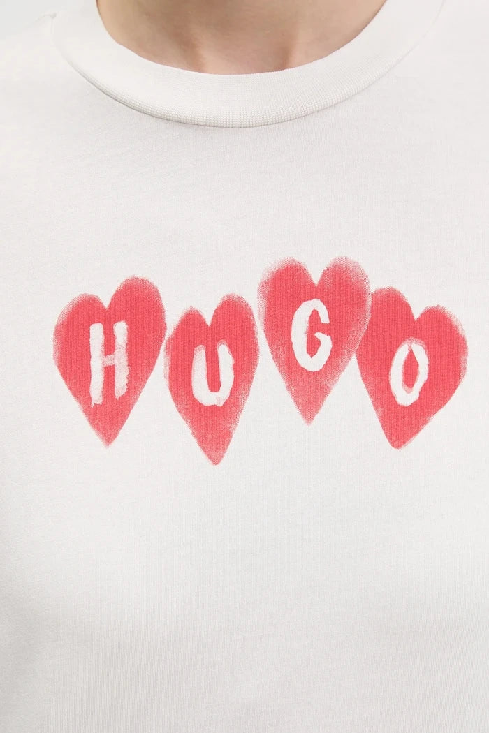 Памучна тениска HUGO Vintage Tee_22