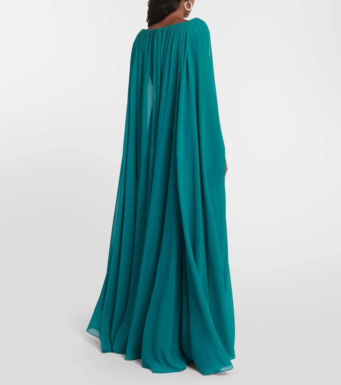 Elie Saab - Caped silk-blend gown