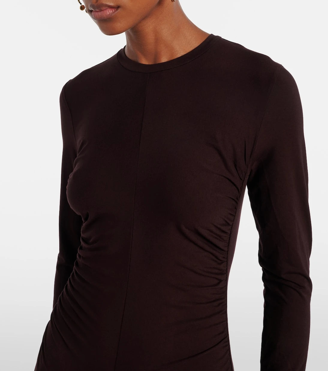 Vince - Ruched jersey maxi dress