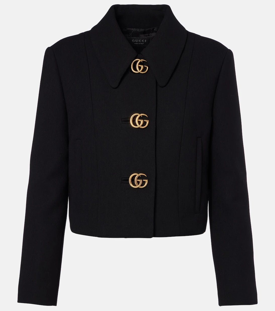 Gucci - Çift G kısa kesim yün krep ceket