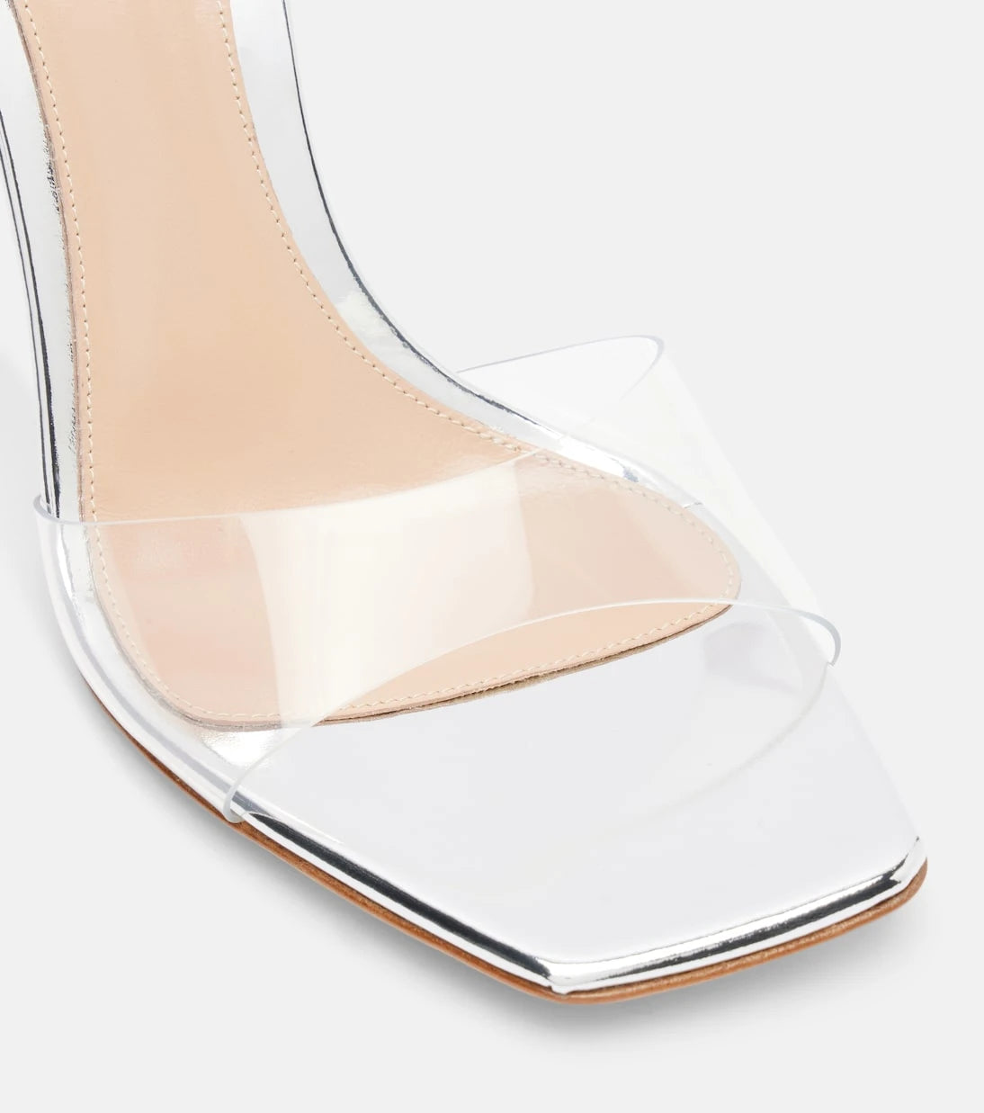 Gianvito Rossi - Cher leather-trimmed PVC slingback sandals