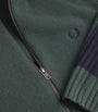 Fred Perry Green Cotton-Wool Zip-Up Cardigan