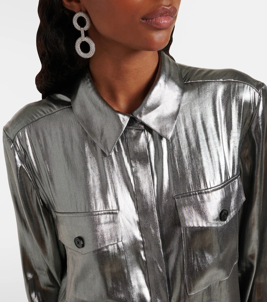 Self-Portrait - Metallic shirt