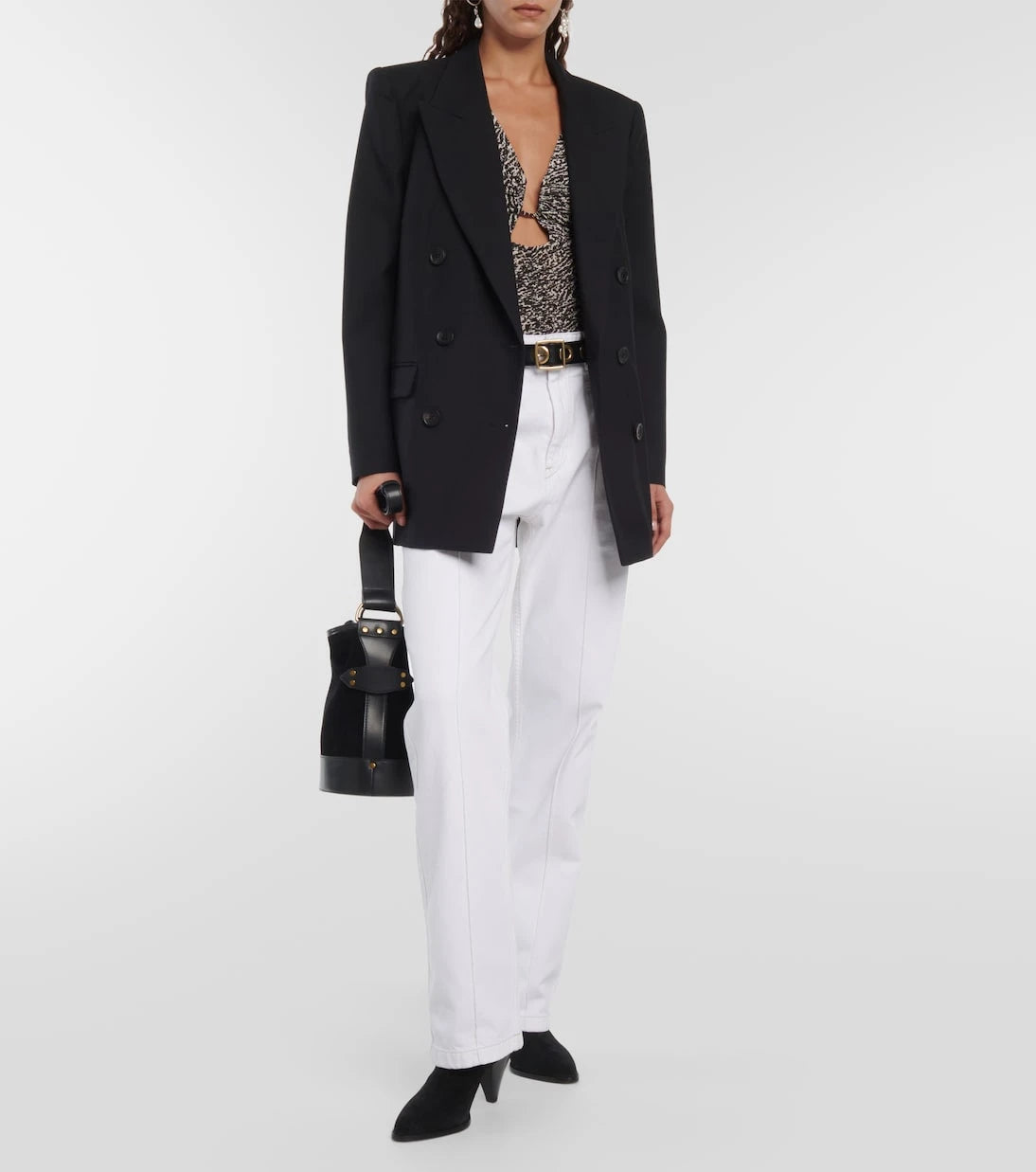 Isabel Marant - Laura printed ruched jersey top
