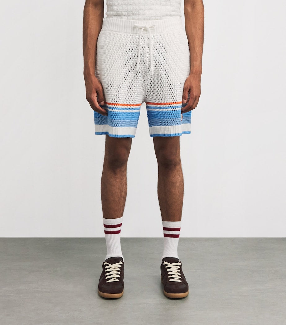 Cotton Chevron Crochet Shorts