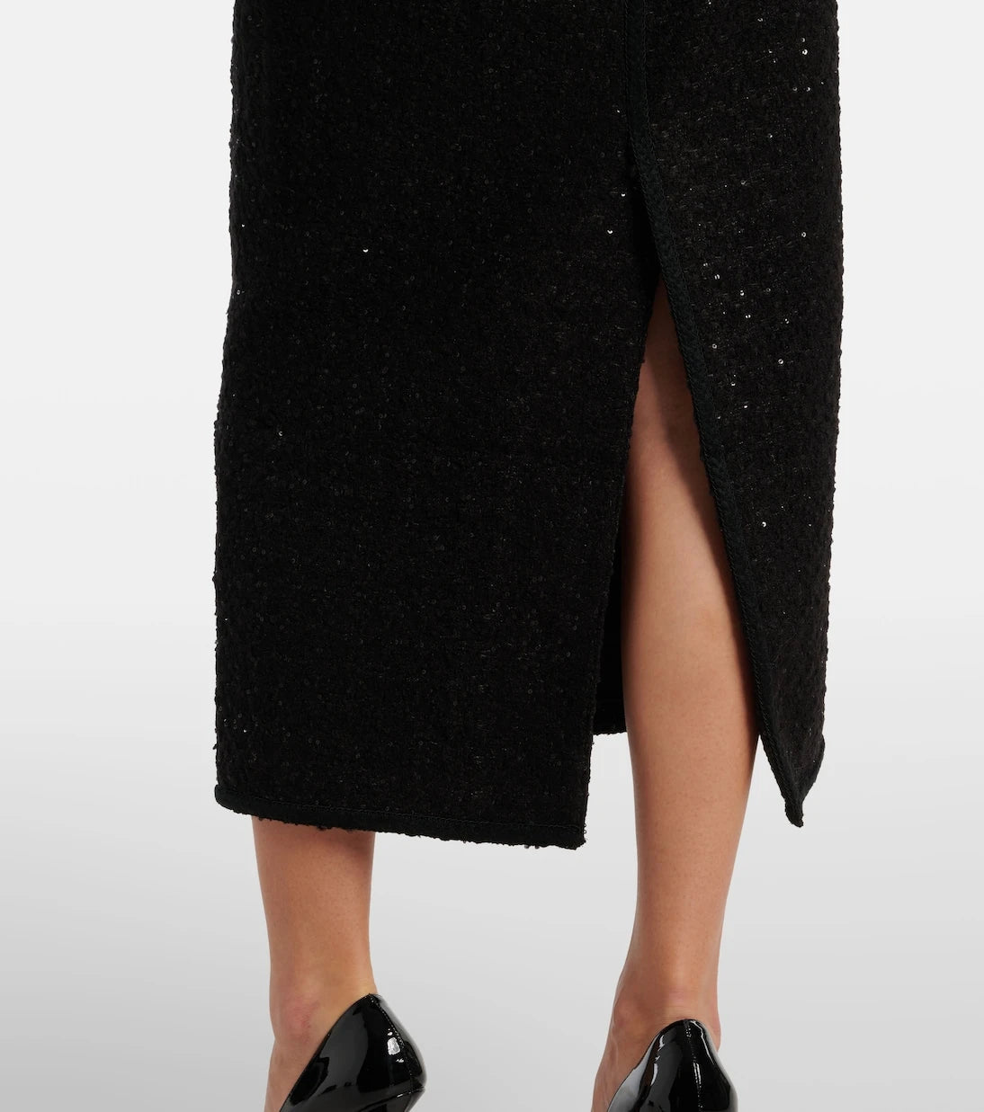 Rotate - Sequined bouclé maxi skirt