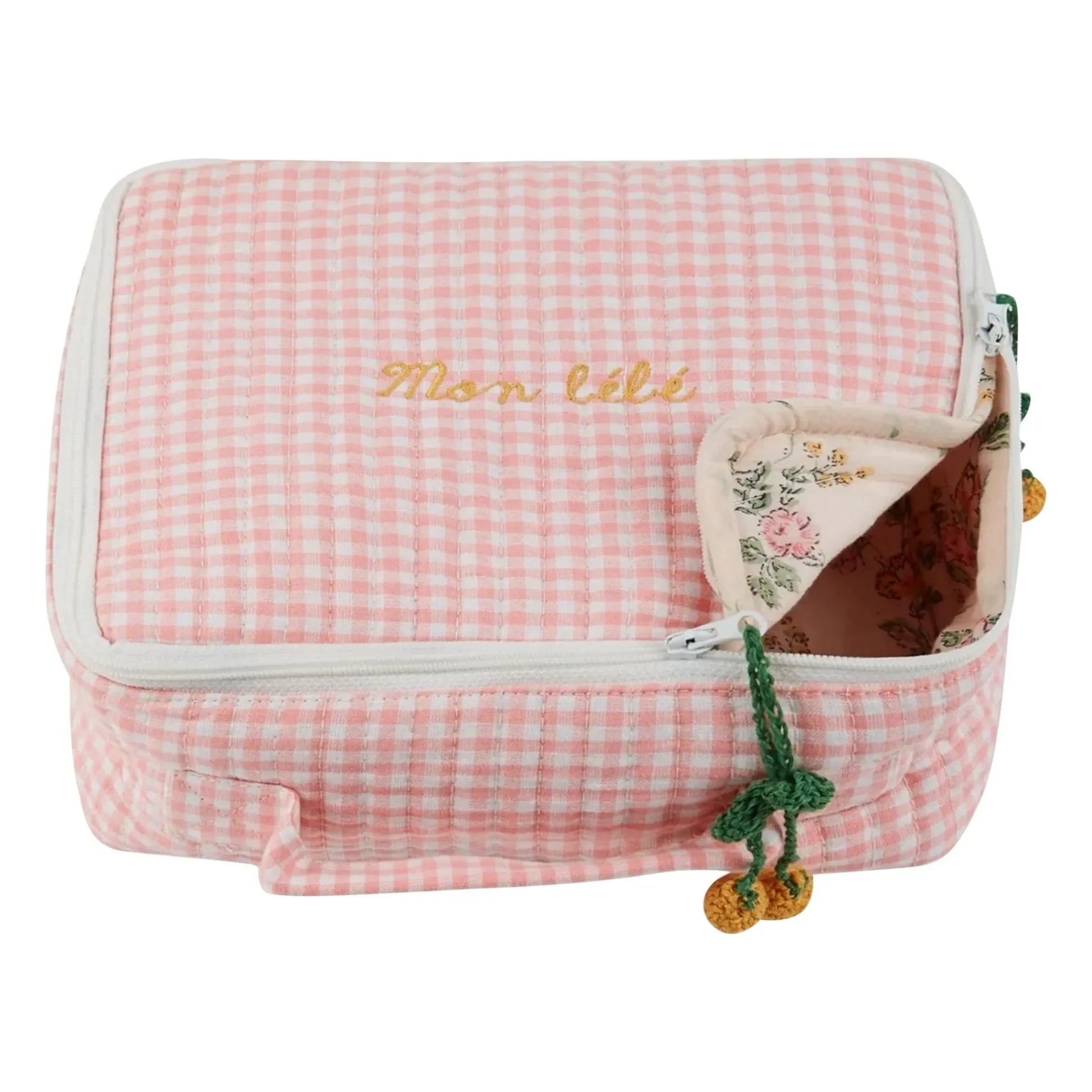 Emile et Ida - Vichy storage case | Pink