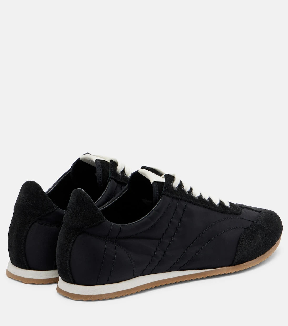 Toteme - Flex suede-trimmed sneakers