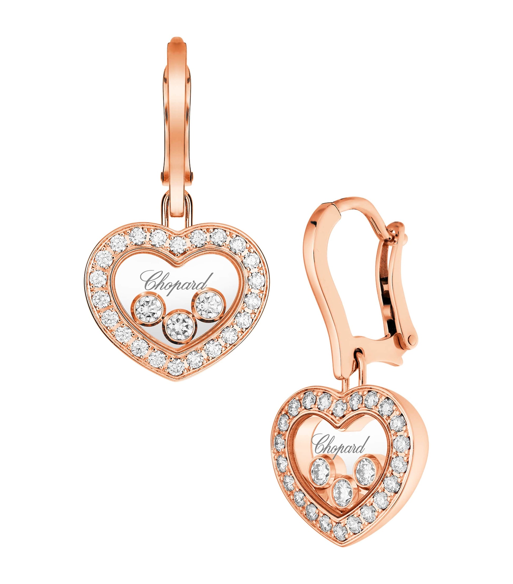 Rose Gold and Diamond Happy Diamonds Earrings