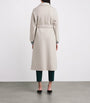 White Virgin Wool Wrap Coat