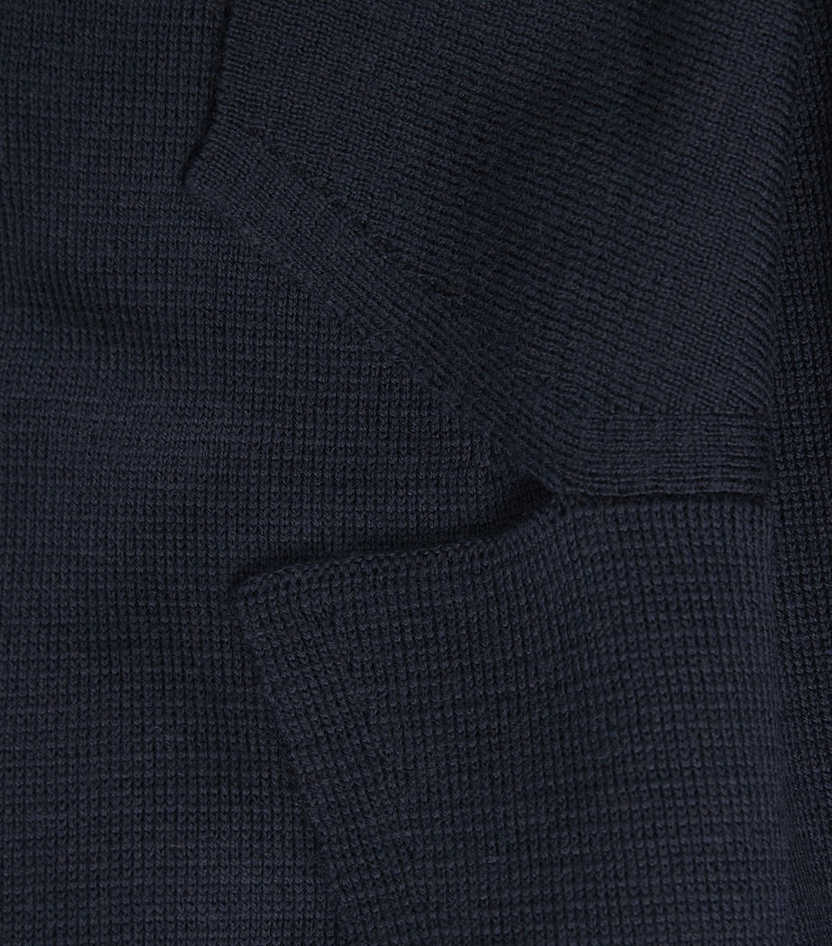 John Smedley Navy Merino Wool Autry Jacket